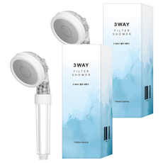 HappyDarling 3段式增壓蓮蓬頭, 混色, 2個