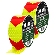 高亮度反光膠帶, 2個, 熒光紅