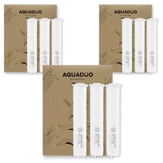 AQUADUO PLA過濾蓮蓬頭替換長濾芯, 9個
