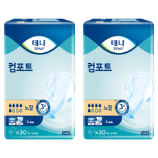 TENA 添寧 男女通用舒適成人紙尿褲, 30入, 2包, 一般(52*25cm)