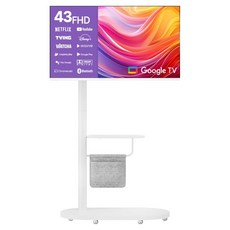 와이드뷰 FHD 구글 스마트 TV + 삼탠바이미 이동식 스탠드 세트, 109cm(43인치), GTWV430FHD11(TV), EKWBYME3833W(스탠드), 스탠드형, 고객직접설치