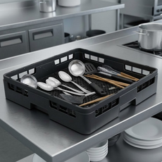 營業用洗碗機瀝水籃 平籃, 1個, 1層, 黑色