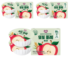 또또맘 우리아이 영양가득 또또 퓨레 2p, 사과맛, 200g, 3개