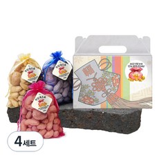 정월 대보름 부럼 3종 복주머니 선물 세트, 450g, 4세트