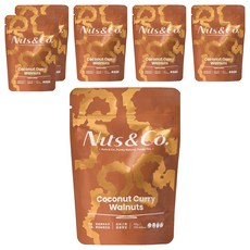 Nuts&Co. 堅果之間 天然輕調味 椰蓉咖哩核桃, 6個, 42g