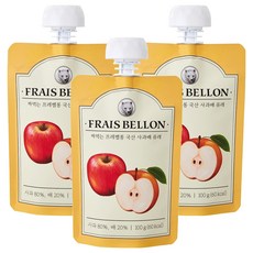 프레벨롱 짜먹는 국산 과일퓨레, 혼합맛(사과/배), 100g, 3개