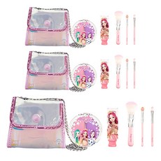 Little Bling Secret Jouju星星寶石全息兒童迷你包美容組, 3組, 口紅+雙腮紅+3種刷子+全息迷你包