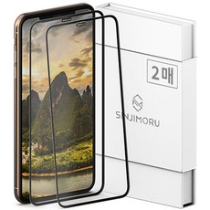 신지모루 풀커버 하이브리드 강화유리 휴대폰 액정보호필름, 2개
