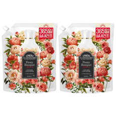 1802 LE CHATELARD Infusion 超高濃縮室內晾乾織物柔軟精 牡丹花束香 補充包, 2L, 2個