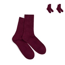 리투 에어 데일리 크루 삭스, 버건디, 3개