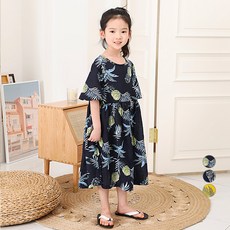 KIDSCODI 女童涼感人造絲洋裝