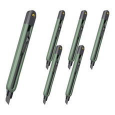 델리 홈시리즈 ABS 블랙 컷터 HT4009 소, 그린, 6개