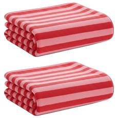 ONE&ONE 慶峯棉業 超吸水條紋雙色加大浴巾, 顏色隨機, 2條