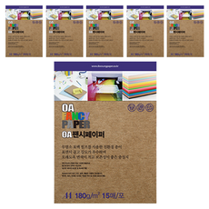 두성종이 OA 팬시페이퍼 컬러복사지 크라프트색 180g K03, A4, 90개