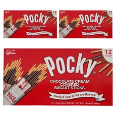 glico 格力高 Pocky 百奇 巧克力棒, 12包Set, 完美零食, 480g, 3盒