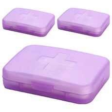 特別商店 便攜式旅行用藥盒 迷你藥箱 方塊紫羅蘭, 3個