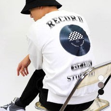 콘피아르 남성용 레코드 맨투맨 티셔츠 TCTS09