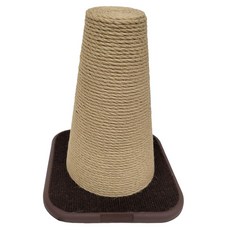 CattyMan 貓抓抓遊戲麻繩三角錐, 棕色, 1個