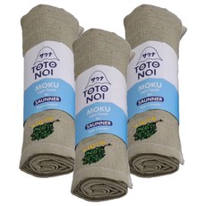 kontex MOKU Light 毛巾，34 x 100cm，100%棉，日本製造，輕薄好攜帶, 刺繡款灰綠, 3條