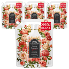 1802 LE CHATELARD Infusion 超高濃縮室內晾乾織物柔軟精 牡丹花束香 補充包, 2L, 4個