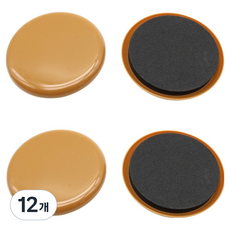 Kotech 家電家具防震墊, 12個, 黑色 + 棕色