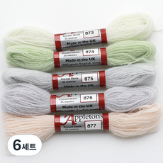 Joy十字繡Apple Tone羊毛紗 5種組, 6組, 873, 874, 875, 876, 877