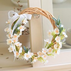 Scent Basket 極簡蠟花人造花環, 白色