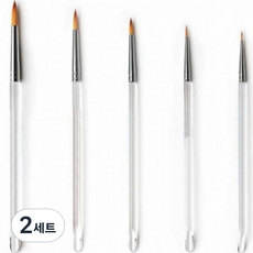 알파아트브러쉬 둥근 세필 인조 투명 구성 붓 5종 세트 70R-S, 1호, 2호, 3호, 4호, 5호, 2세트
