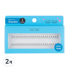 ccam bbak 人造束狀假睫毛 包裝版 8mm 粗款 1束, 黑色, 2個