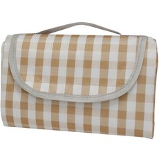 Mont-Noble 雙面防水野餐墊, 咖啡格紋