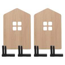 房屋型寵物格柵 寵物格柵 2個 + 底座 4個, 原木色, 1組