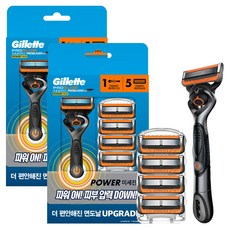 Gillette 吉列 正品 吉列鋒護動力刮鬍刀刀架 + 5入刀片組, 2套