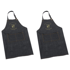 ITSON 黑色丹寧圍裙, 混合色, 2個