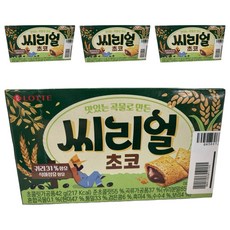 롯데웰푸드 맛있는 곡물로 만든 씨리얼 초코, 42g, 4개