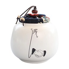 經典布蓋小茶罐 誠 3g, 白色, 1個