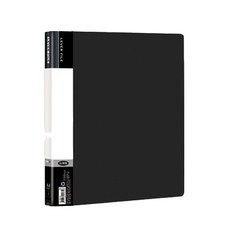 Data Line PP彈簧夾/右中_e黑色dl_0610，A4文件夾，辦公文件收納整理夾, 1入, A4