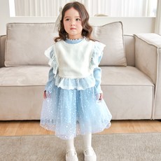 MARI N MORI 女童冰雪公主內刷毛紗裙洋裝