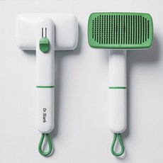 Dr.Blank 狗狗氣墊針梳 2件組, 標準白, 純淨綠, 1套