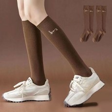 Adelin 女士長筒及膝襪 簡約皮拉提斯瑜珈長襪, 棕色, 2個