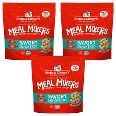 스텔라앤츄이스 전연령 강아지 밀믹서 동결건조 사료, 연어, 50g, 3개
