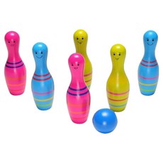 BS Toys 三色保齡球組 適合3歲以上兒童 木製 手工打磨