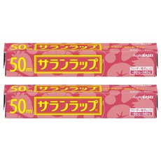 AsahiKASEI 旭化成保鮮膜 食品級材質 適用於冷藏冷凍微波 延長保鮮 廚房必備, 22cm, 2盒, 50m