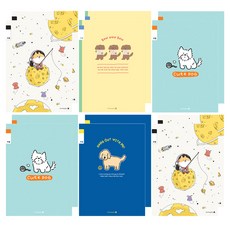 morning glory 填充筆記本 國小 3-6年級 無橫線 25行 4款 + 隨機出貨 2入組 A2, 2套, 狗狗宇宙釣魚 + 三隻狗狗 + 可愛狗狗 + 網球狗狗