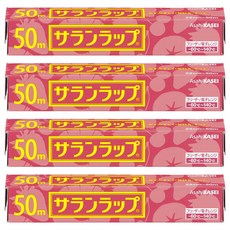 旭化成 AsahiKASEI 保鮮膜 22cm 食品級材質 適用於微波爐、冰箱 延長食物保鮮期, 4盒, 50m