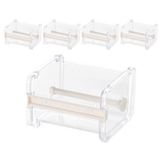 윰스 심플 컬러 마스킹 테이프 디스펜서, 아이보리, 5개