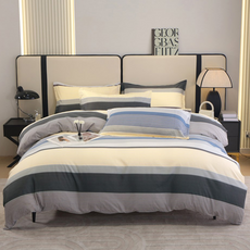 MIT 舒柔棉鋪棉床包枕套 雙人, 床包 + 枕套2個, 床包152 x 188cm + 枕套45 x 75cm, 休閒生活