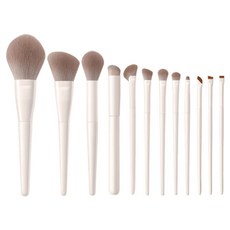 MAANGE 瑪安格 雲瓷化妝刷12件組, 白色, 柔軟纖維毛, 全套刷具, 1組