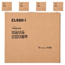 크린아이 보송보송 손잡이 봉투 베이비파우더향 300매, 3L, 5개