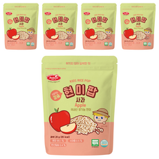 베베스트 유기농 칼슘 현미팝, 사과, 20g, 5개