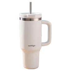 contigo Thermalock 手柄隨行杯, 鹽白色, 1個, 1.2L